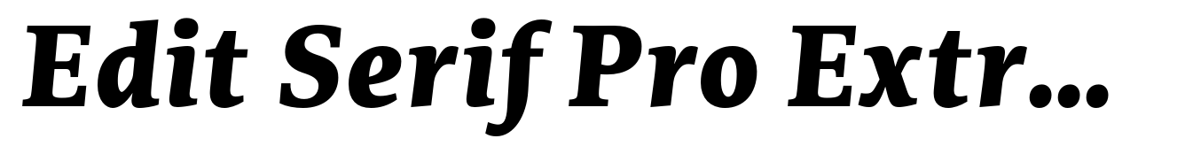 Edit Serif Pro Extra Bold Italic